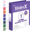 BinderX Extra Durable 3 Ring Binder, Round Rings 1 Inch Binder, Fits 175 Sheets by Sooez