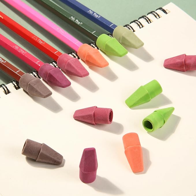 Mr. Pen- Pencil Erasers Toppers, 120 Pack, Late Harvest Color Scheme | Latex - Image 6