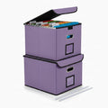 File Organizer Box with Lid, Large Hanging File Folder Organizer with Plastic by CADONO