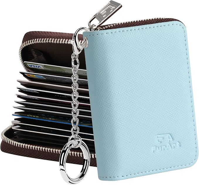 FurArt Zipper Wallet Women, RFID Blocking Credit Card Wallet, Business Card by FurArt