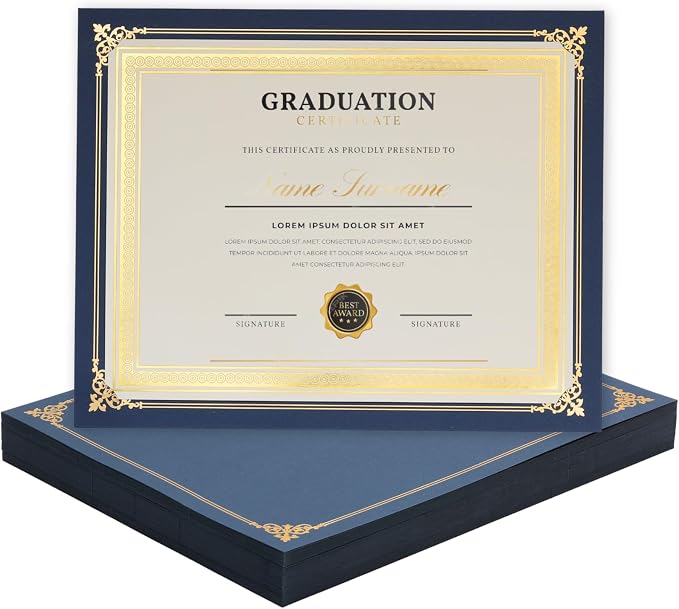 25 Count Single Sided Certificate Holders - Image 7