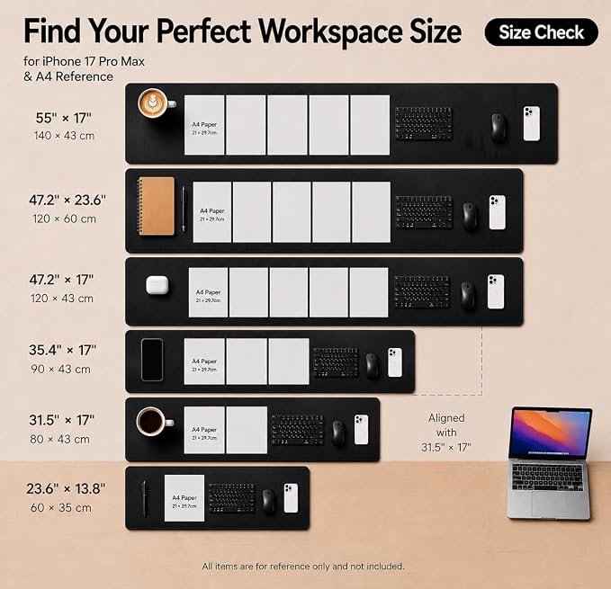 AFIING Cork Desk Mat, 23.6" x 13.7", Desk Pad Protector | Dual-Sided Cork & PU - Image 9