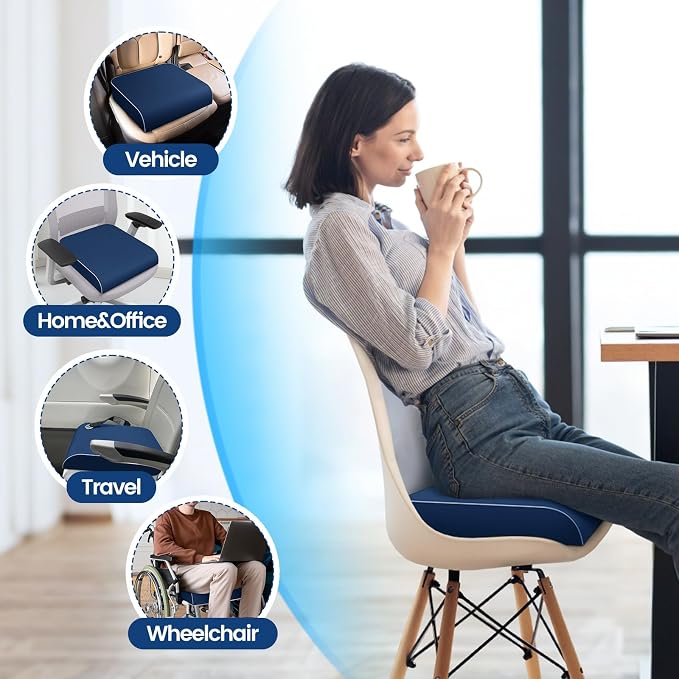 SweetSlubr Seat Cushion for Tailbone Pain Relief, Office Chair Cushion - Image 6