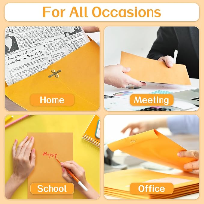 100 Pcs 5 x 7.5Inch Manilla Envelopes, Kraft Envelopes - Image 6