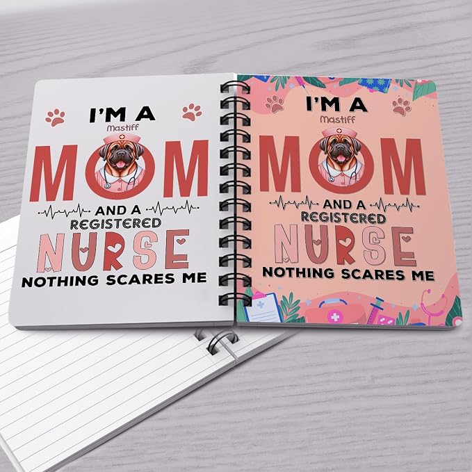 Ninety3POD I'm a Mastiff Mom and a Registered Nurse Nothing Scares Me Spiral - Image 4