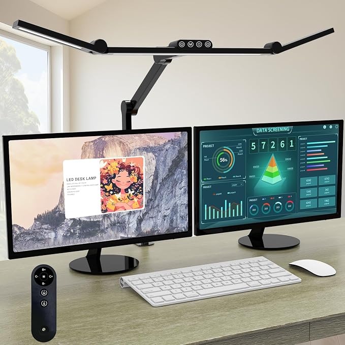 Micomlan Desk Lamp with Clamp, Architect Led Desk Lamp by Micomlan