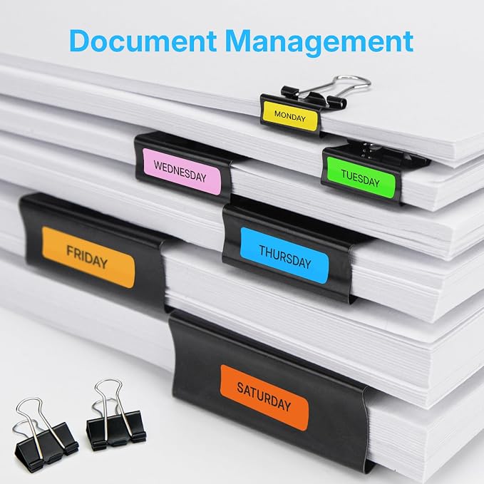 OWLKELA 80 Pcs Black Binder Clips, Paper Clamps, Paper Binder Clip, Metal Black - Image 4
