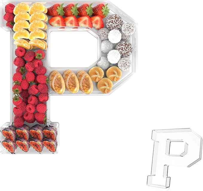 13.8" Acrylic Letter Charcuterie Tray, Charcuterie Letters Fillable Box by Tdsuco
