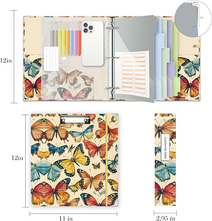 3 Ring Binder 2 Inch for 8.5"x11" Paper, Three Ring Binders - Image 6