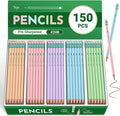 Taja 150 Pack #2 HB Pencils, Bulk Pre-Sharpened Wood-Cased Pencils by Taja