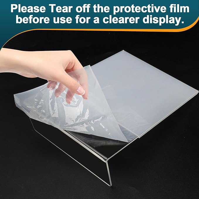 Acrylic Sign Holder 5x7 Inches, 16 Pack Clear Plastic Table Paper Display Stand - Image 5