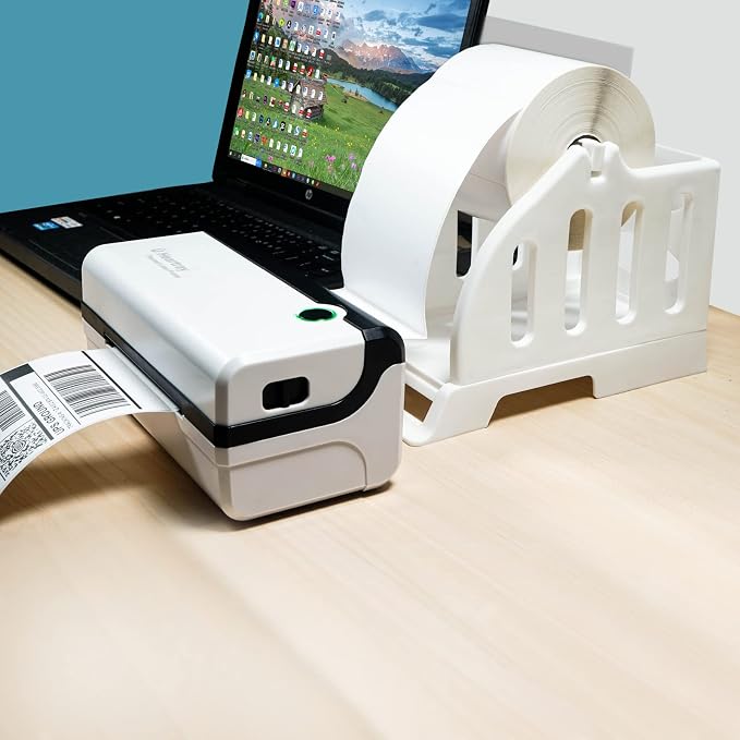 Label Holder for Rolls and Fan-Fold Labels, 4x6 Stand for Thermal Label - Image 6