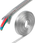 5/16" Wide Tinned Copper Braided Metal Wire Shielding Sleeve Ground Strap by BuyUneed