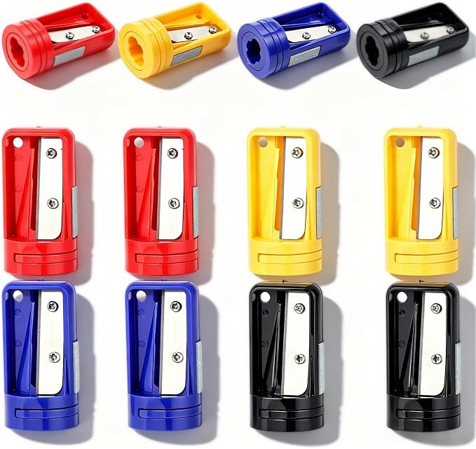 12Pcs Carpenter Pencil Sharpener Compact Manual Flat Pencil Sharpener by Unknown