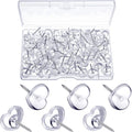 Fainne 100 Pieces Heart Push Pins Clear Thumb Tacks Heart Shaped Push Pins by Fainne