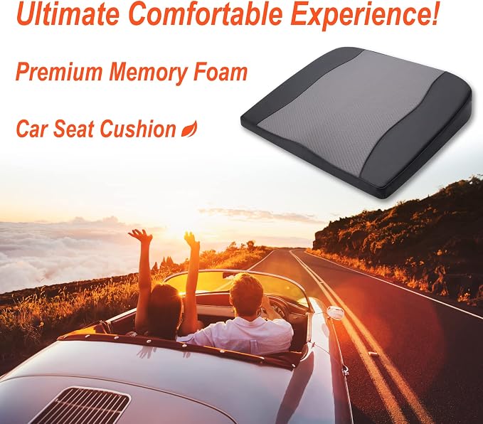 Lofty Aim Car Seat Cushion, Comfort Memory Foam Car Cushions - Image 2