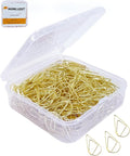 200 Pcs Gold Teardrop Paper Clips Bulk, Stainless Steel Rust-Resistant by MORNLIGHT