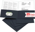 Zzrywuty 25 Packs Black 2 Pocket File Folders by Zzrywuty