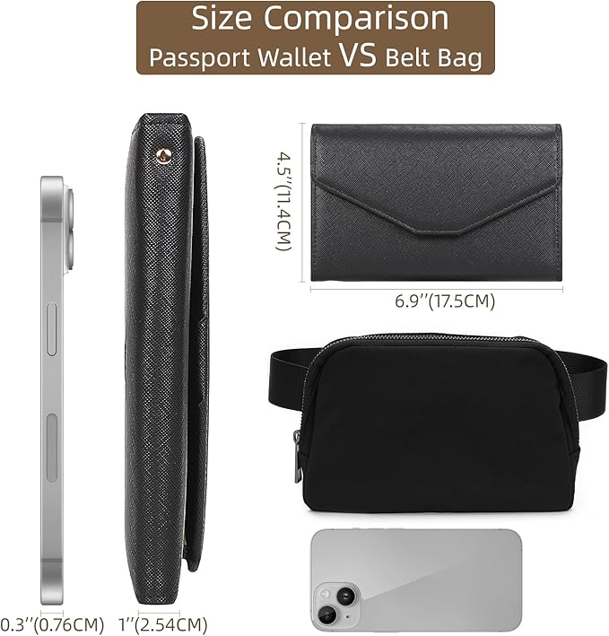 ZOPPEN Mulit-purpose Rfid Blocking Passport Holder Travel Wallet Passport and - Image 3