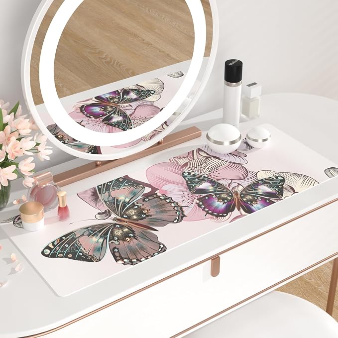 QiyI Large Mouse Pad, PU Leather Desk Blotter Protector, Waterproof Computer - Image 6