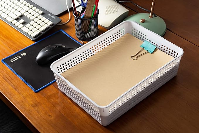 Aebeky A4 Size Plastic Paper Storage Trays, Desktop File Organizer Baskets - Image 4