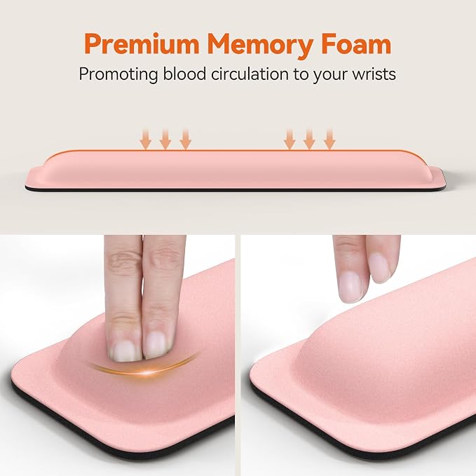 TECKNET Wrist Rest for Computer Keyboard, Thicken Memory Foam Wrist Support Pad - Image 3