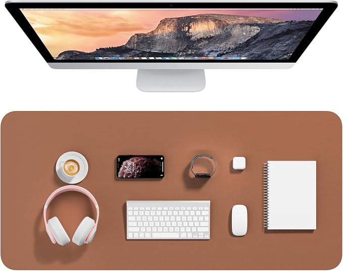 Hsurbtra Desk Pad, 35.5" x 17" PU Leather Desk Mat, XXL Extended Mouse Pad by Hsurbtra