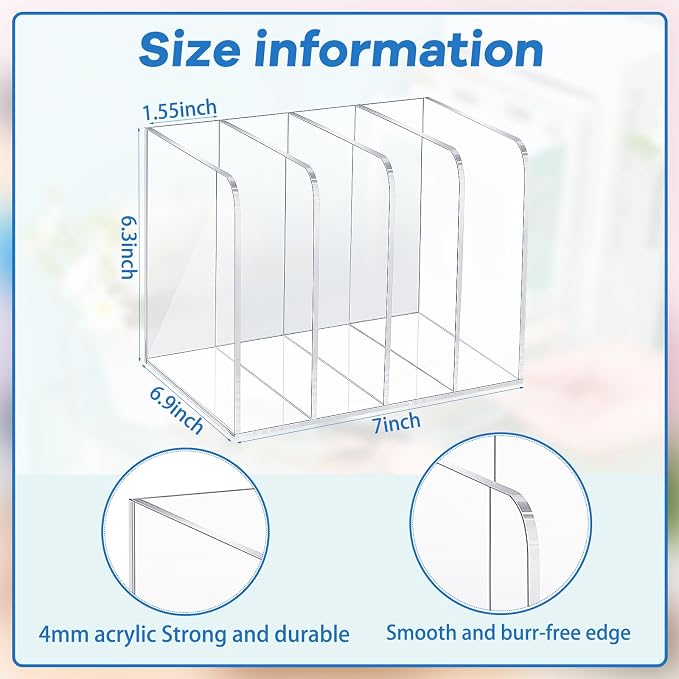 Suzile Clear Acrylic Magazine File Holder - Image 2