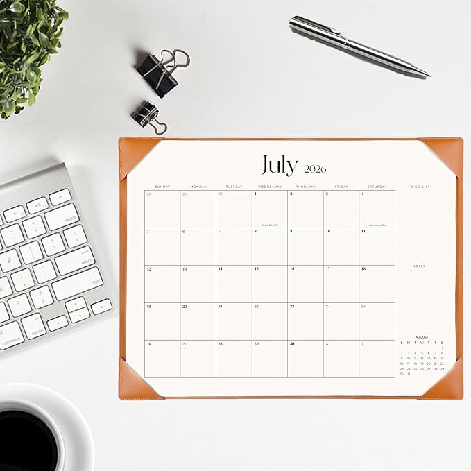 Desk Calendar 2026-2027 with Desk Mat – 22" x 17" Large Desk Pad Calendar Runs - Image 6