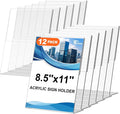 EHWINE 12 Pack Acrylic Sign Holder 8.5 x 11, L Shape Clear Plastic Display Stand by EHWINE