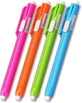 Retractable Mechanical Eraser Pen, Pen-Style Erasers, 4 Pack by Tamaki