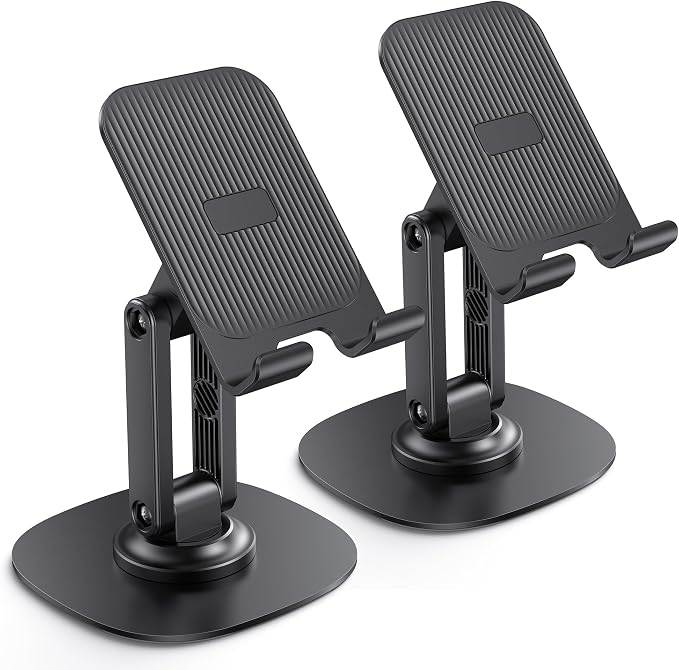 OMOTON Cell Phone Stand for Desk, 2 Pack Adjustable Foldable Phone Holder - Image 9