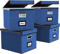 Decorative File Organizer Boxes Office Document Storage by Huolewa