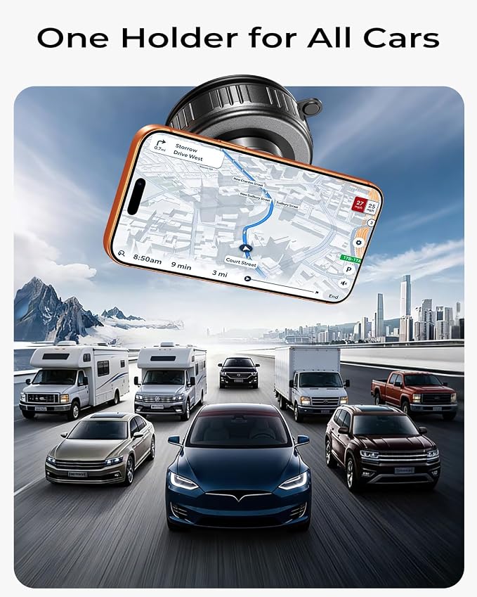 【Upgraded】for Magsafe Car Mount 360° Adjustable Magnetic Phone Holders - Image 7