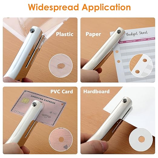 Hole Punch 2" Reach 3/8 inch Single Hole Punch, Heavy Duty Hole Puncher Single - Image 3