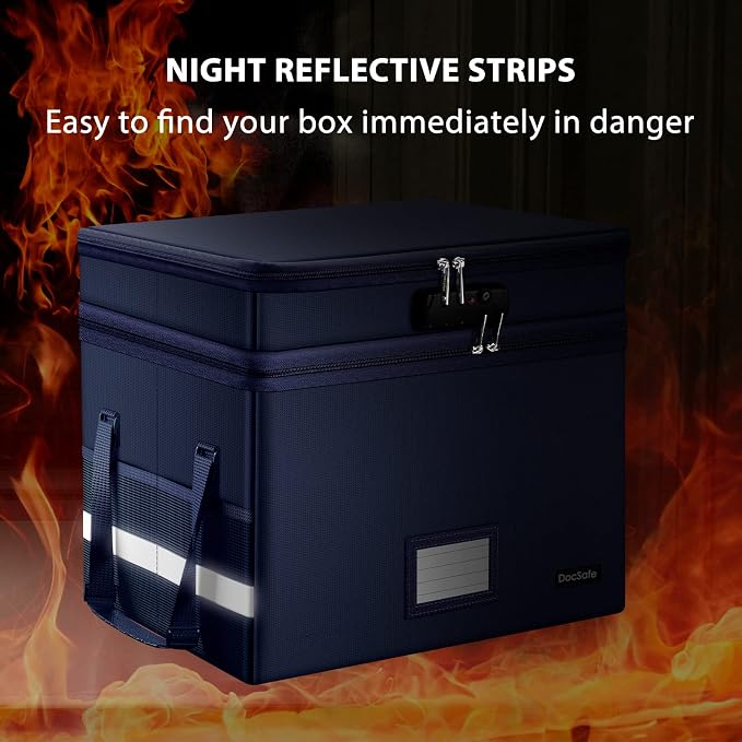 DocSafe File Box with Lock, Large Portable Home Office Filing Safe - Image 7