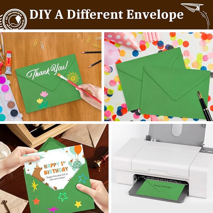 200 Pack A7 Envelopes, 5.24 x 7.24 in Christmas Envelopes - Image 6