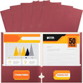 Better Office Products Two Pocket Portfolio Folders, Letter Size Paper Folders by BetterOfficeProducts