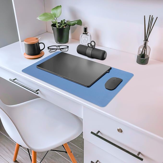 Desk Pad Mat, Leather Desk Mat for Desktop, Waterproof Keyboard Mats for - Image 5