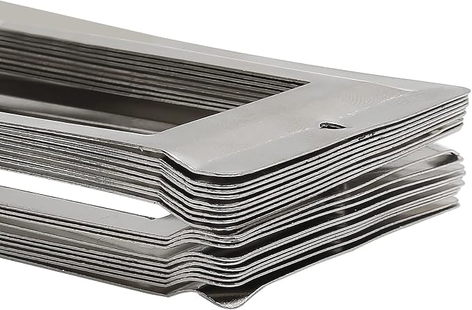Piutouyar 24Pcs Tag Label Holder Antique Label Holder 80mm x 50mm Metal Name - Image 5