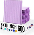 Fuxury Bubble Mailers 6x10" 600 Pack Lavender Small Bubble Shipping Envelopes by Fuxury