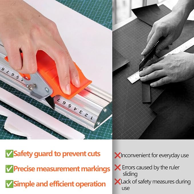 39.5" Manual Sliding Paper Cutter Heavy Duty Trimmer - Image 4