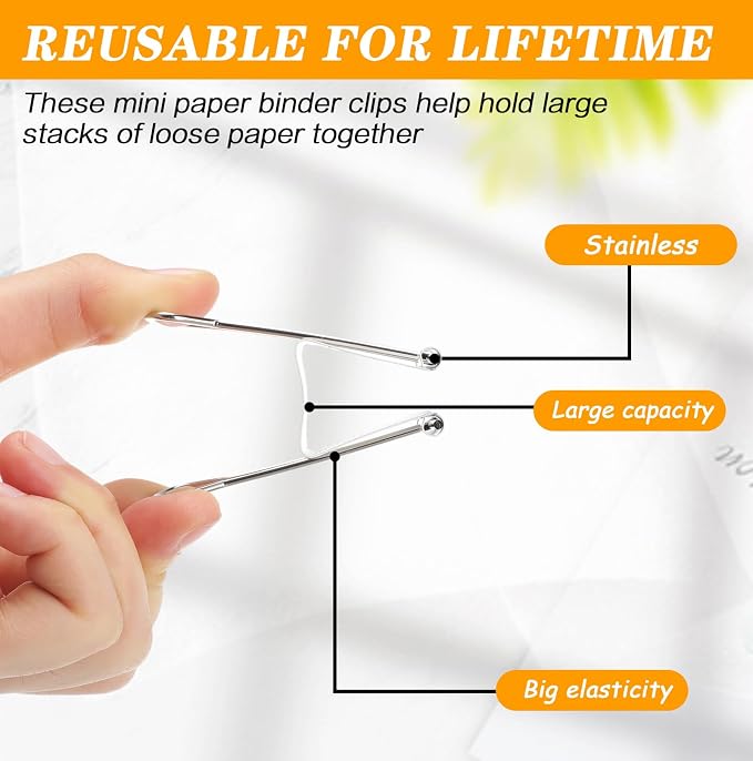 Jetec Extra Large Binder Clips Bulk 2 Inch Metal Jumbo Binder Clips Office - Image 6