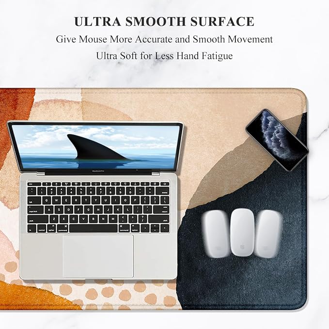 Auhoahsil Large Mouse Pad, XXL Desk Pad, Extened 35" x 15", Non-Slip Rubber Base - Image 3