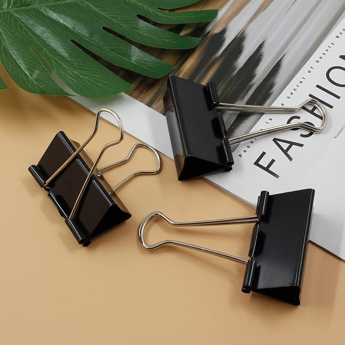 20 Pack Extra Large Binder Clips Black Paper Clips, 2 Inch / 51mm Huge Binder - Image 5