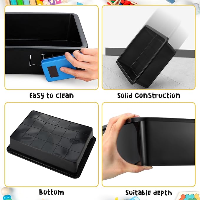 Qunclay 16 Pcs Flat Storage Tray Organizer Bin Letter Size Paper Trays - Image 2