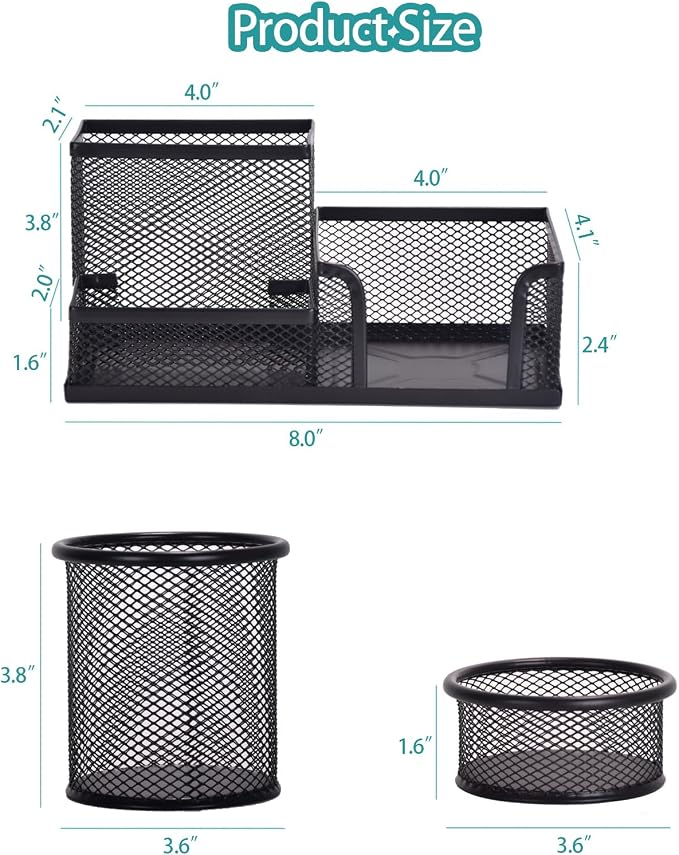 Freewindo Mesh Desk Organizer, Pencil Cup and Paperclips Cup - Image 5