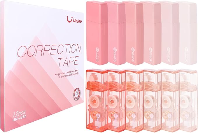 Unjoo Mini White Correction Tape Set | Aesthetic Cute Correction Tape, by Unjoo