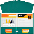Better Office Products Two Pocket Portfolio Folders, Letter Size Paper Folders by BetterOfficeProducts