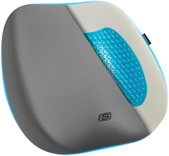 Skechers Seat Cushion Premium Gel & Memory Foam-Office Chair Cushion by Unknown